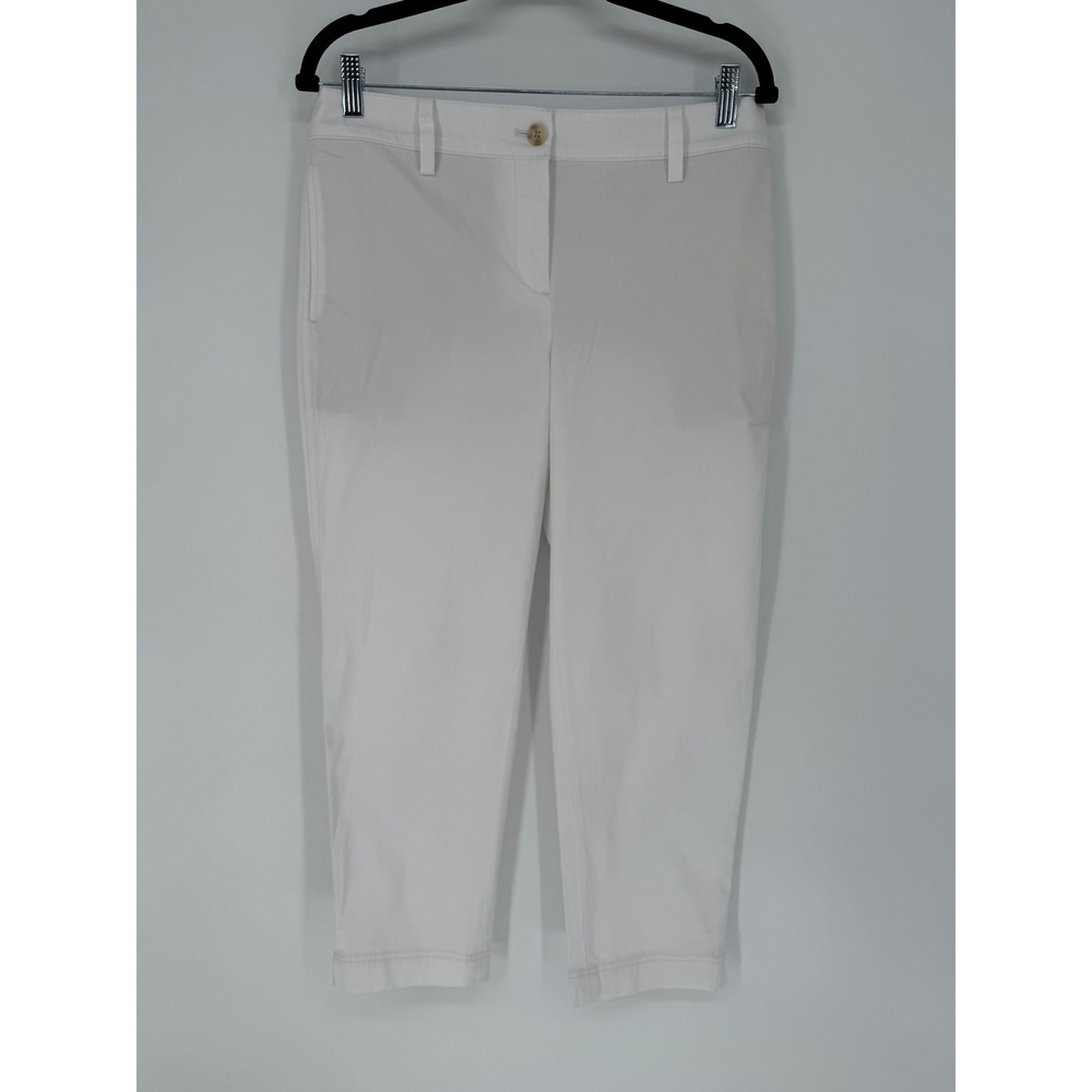 TALBOTS‎ PERFECT CROP PANT WHITE SIZE 4 NWT SUMMER SPRING COASTAL